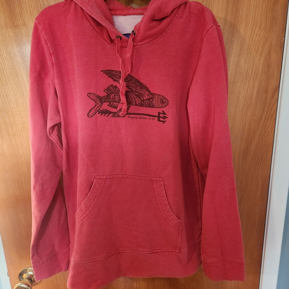 Patagonia Flying Fish Graphic Midweight Pullover Hooded Sweatshirt